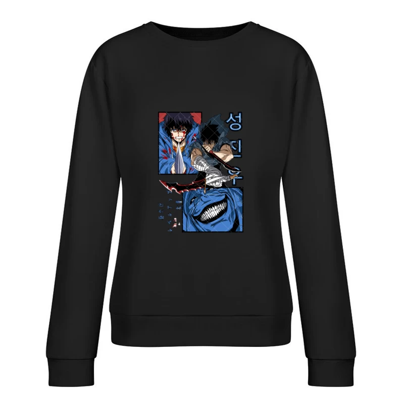 Epischer Kampf zwischen Charakteren Damen Pullover Sweatshirt