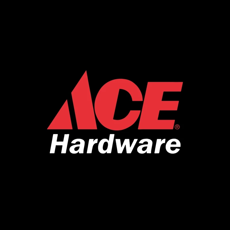 Ace Hardware Store Logo in Red and White Design Throw Pillow