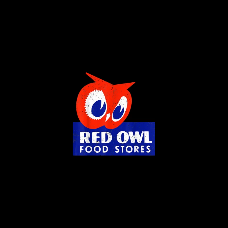 Vintage Red Owl Food Stores Logo Design Desk Mat