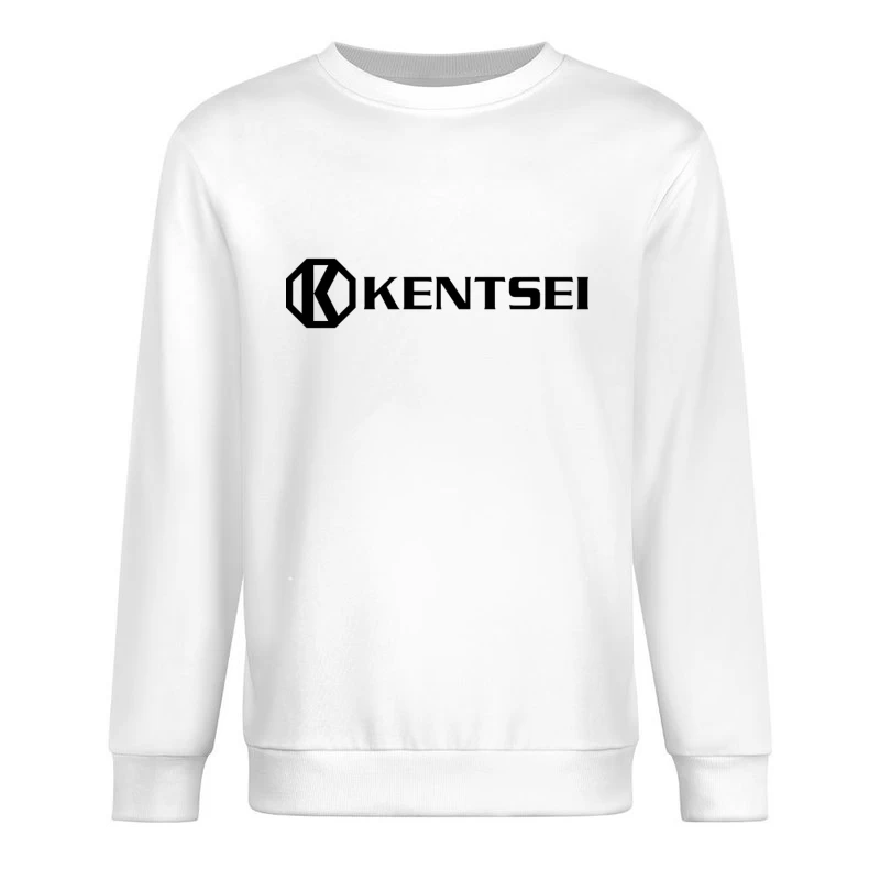 Kensei Black and White Geometric Brand Logo Male Pullover Sweatshirt