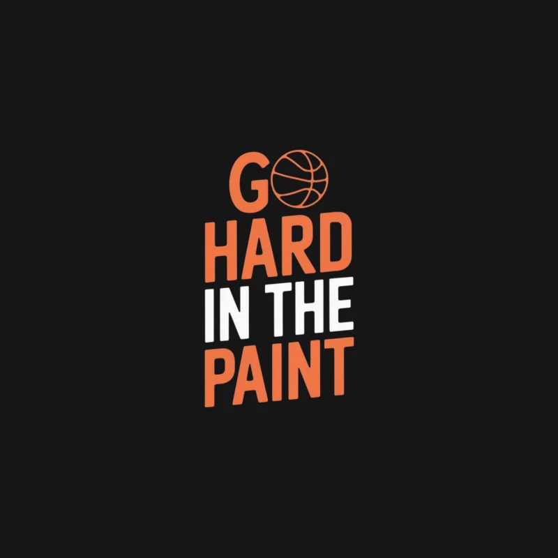 Motivational Basketball Typography: Go Hard in the Paint Mouse Pad
