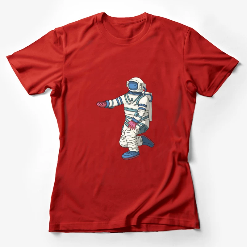 Astronaut im Weltraumanzug kniet Damen T-Shirt