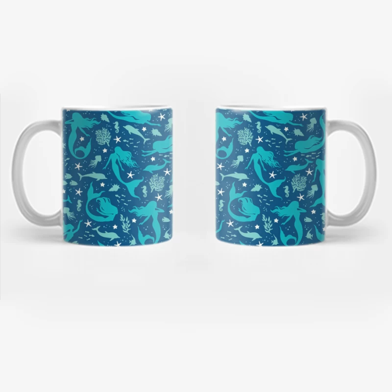 Dive into Whimsy: Enchanting Mermaid Adventure Coffee Mug