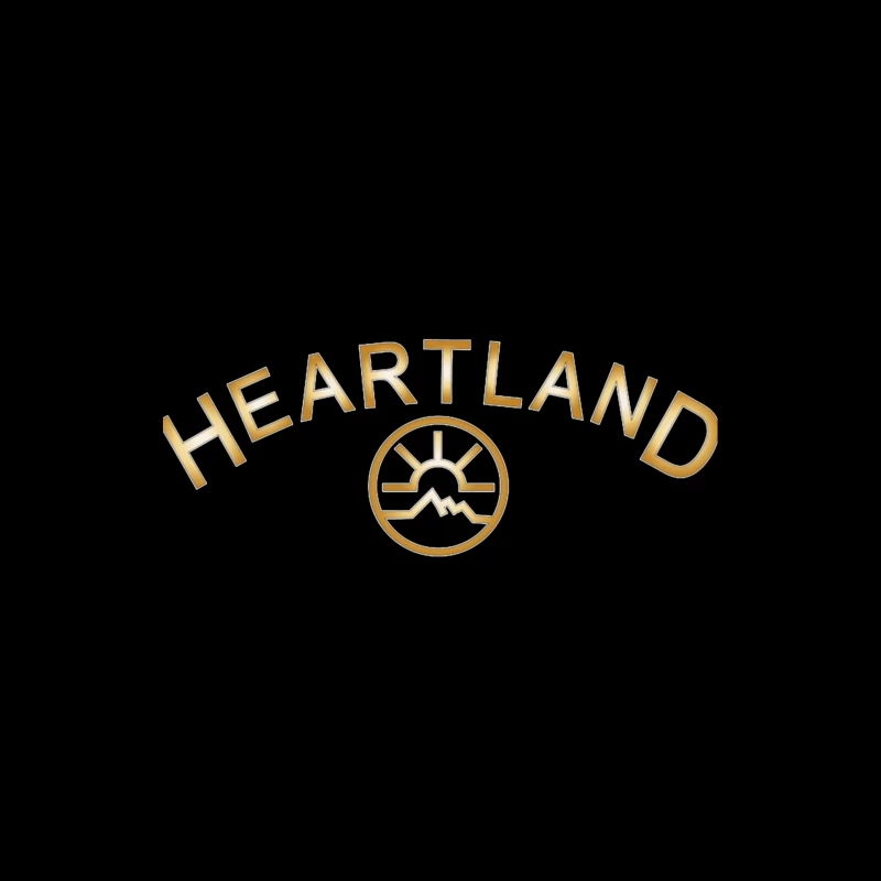 Heartland Hockey Logo with Golden Text and Minimalist Design Throw Pillow