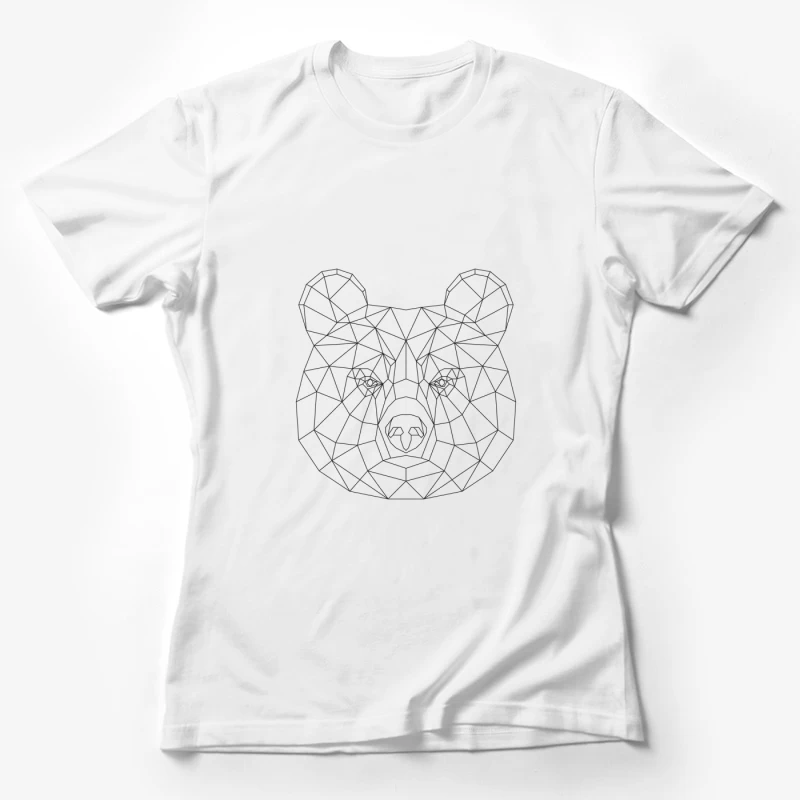 Motif géométrique de tête d'ours Femme T-Shirt