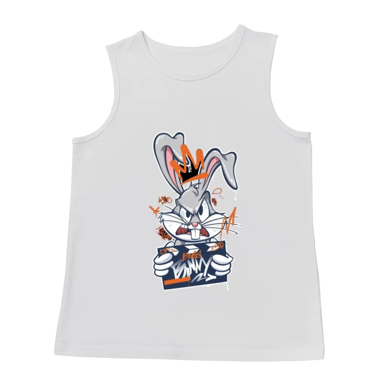 Graffiti-Hase mit Krone Herren Tanktops