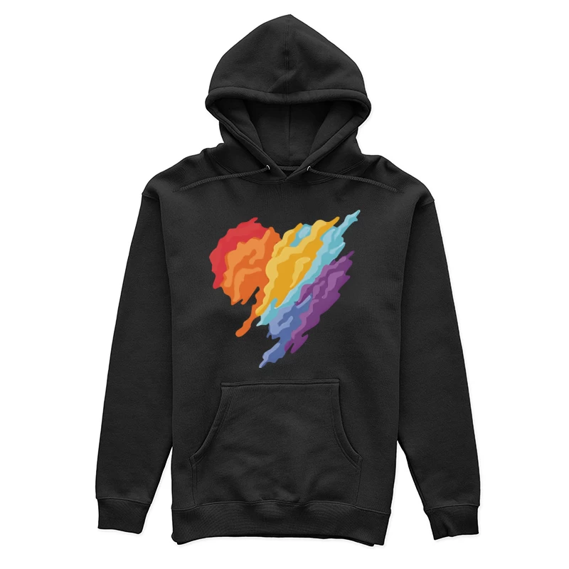 Herz in Regenbogenfarben Damen Pullover Hoodie