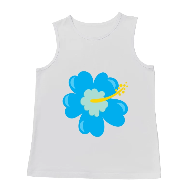 Fleur hibiscus bleue stylisée Homme Débardeur