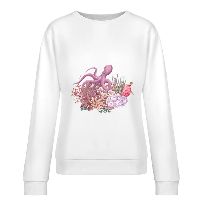 Illustration de la Vie Océanique Femme Sweat-shirt à enfiler