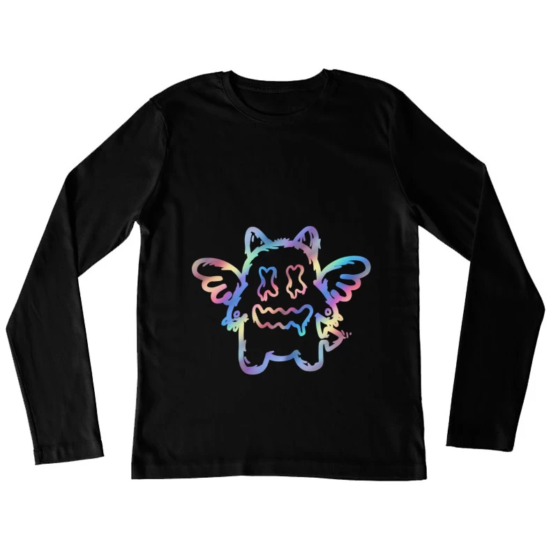 Buntes fliegendes Monster Damen Langarm T-Shirt