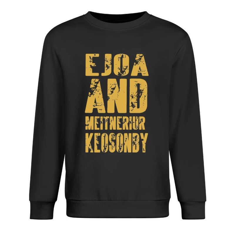 Grunge-Schrift in Gelb Herren Pullover Sweatshirt