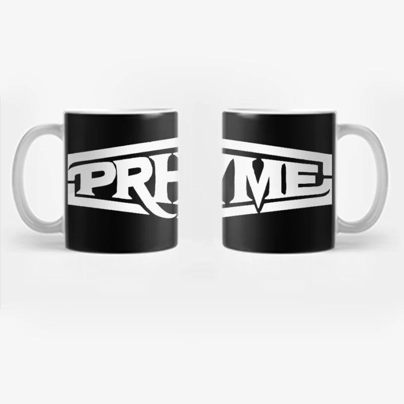 Basic Logo Outline Design with Text "RHYME" Coffee Mug