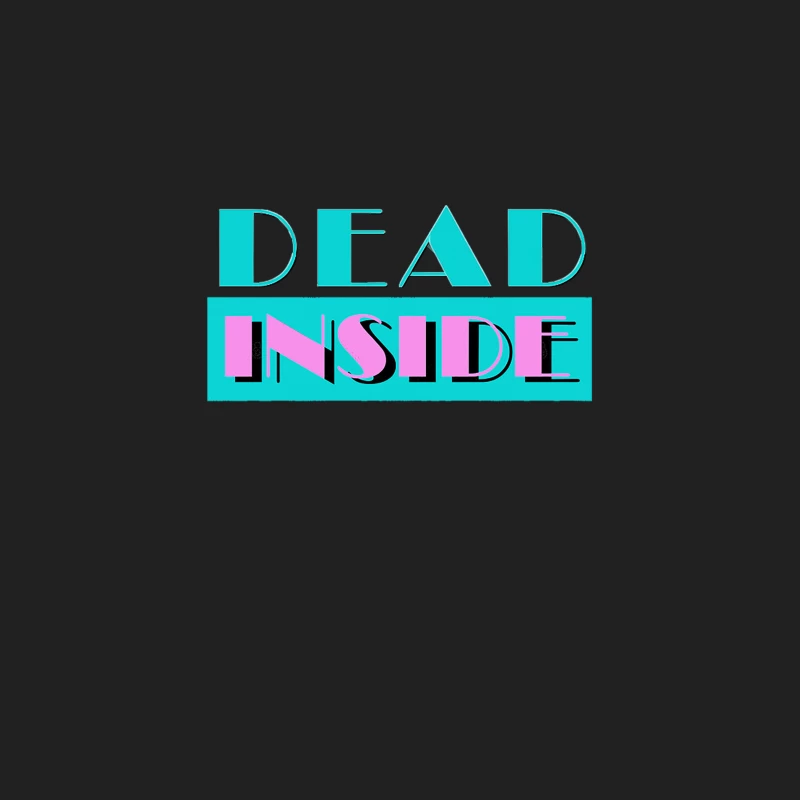 Dead Inside - Nihilist 80s Parody Logo Design Bucket Hat