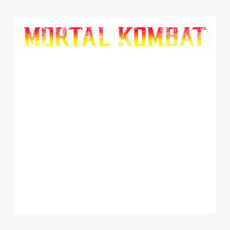 Mortal Kombat Vintage Title, distressed Throw Pillow