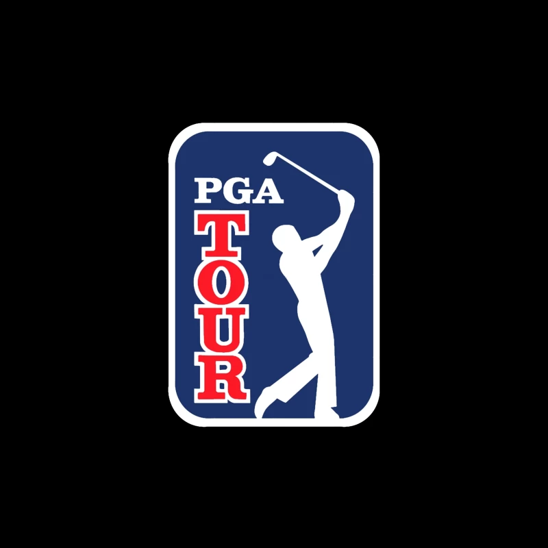 Official PGA Tour Professional Golf Logo with Silhouetted Golfer Travel Mug