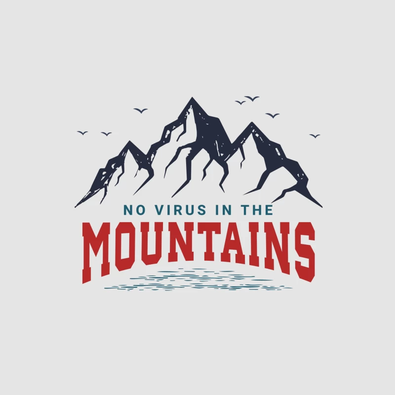 Pas de virus dans les montagnes Femme Sweat à capuche