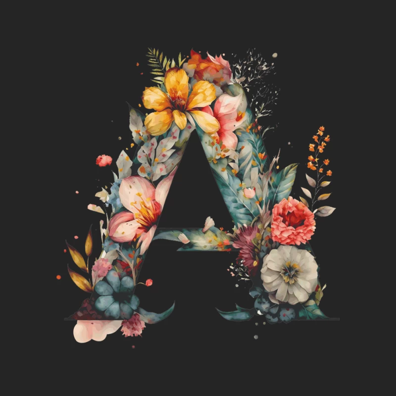 Blumen-Alphabet Kunst Herren Pullover Sweatshirt