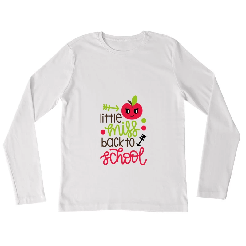 Retour à l'école pour les petites filles Femme Manches Longues T-Shirt