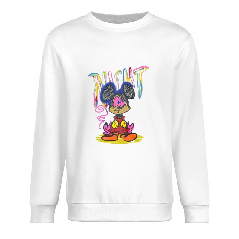 Bunter Comic-Nachtstil Herren Pullover Sweatshirt
