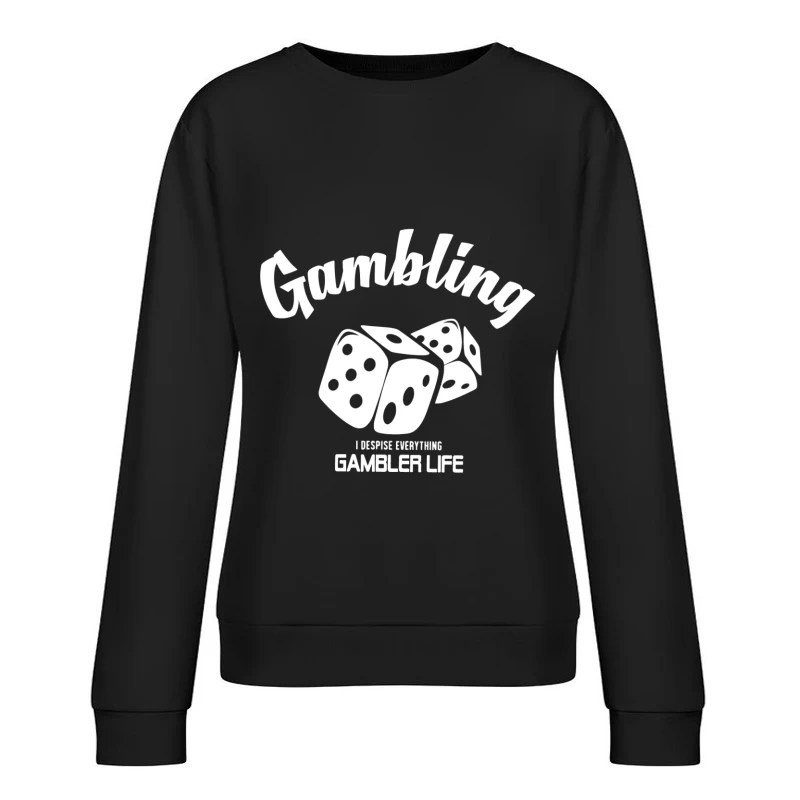 Würfel und Glücksspiel Design Damen Pullover Sweatshirt