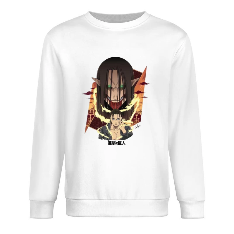 Titan-Kampf mit Energieaura Herren Pullover Sweatshirt
