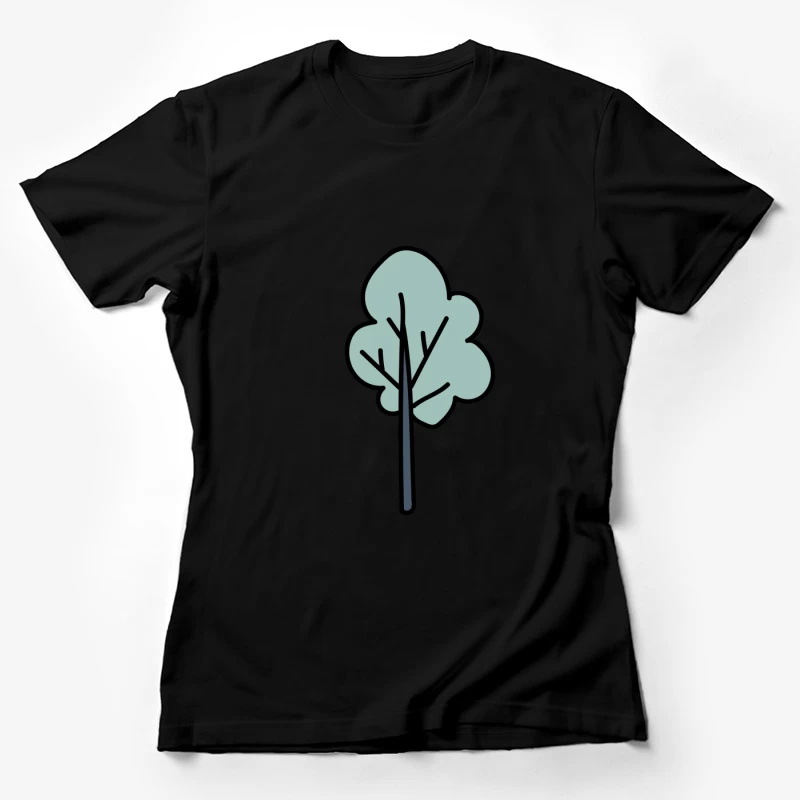 Arbre stylisé avec tronc noir Femme T-Shirt
