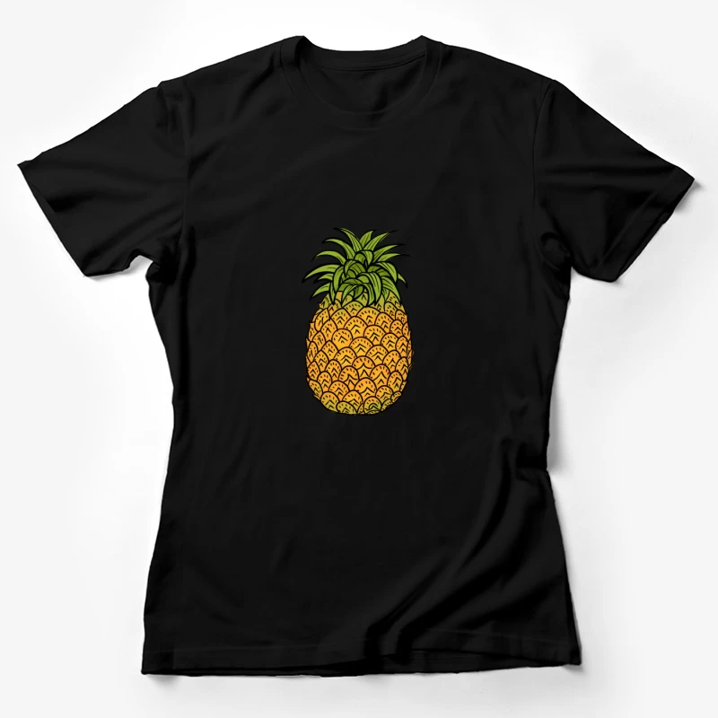 Bunte Ananas Illustration Damen T-Shirt