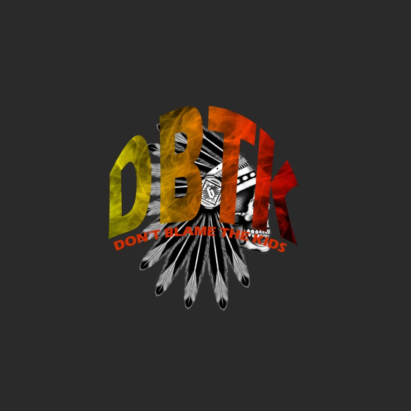 DBTK Logo Design Featuring Feathers and Skull Baseball Cap