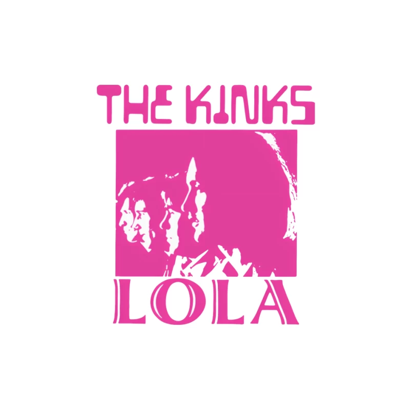 The Kinks 'Lola' Pink Album Cover Art Pin