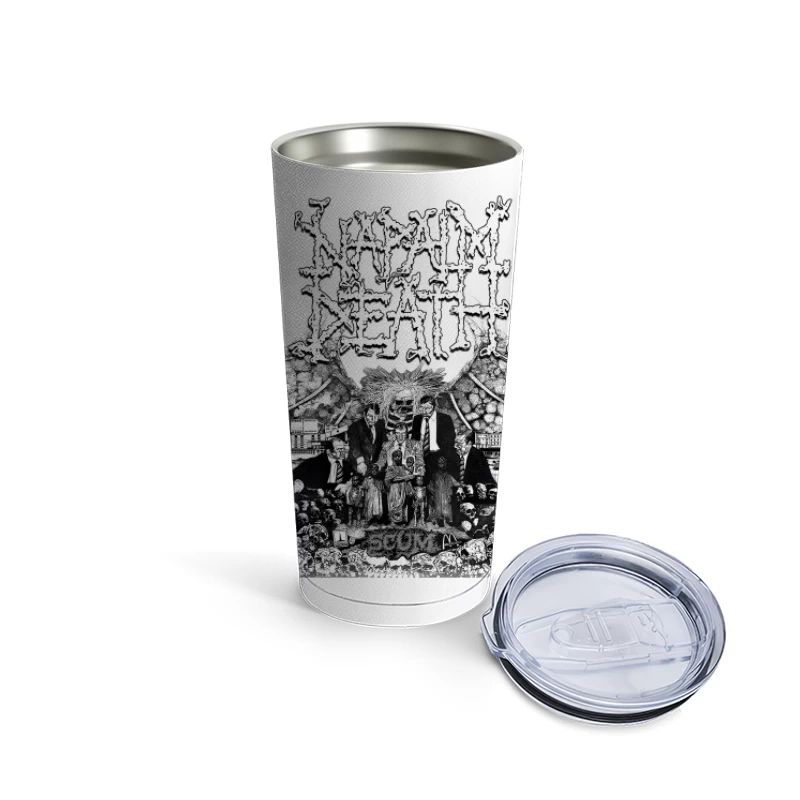 Napalm Death Scum Black White Travel Mug