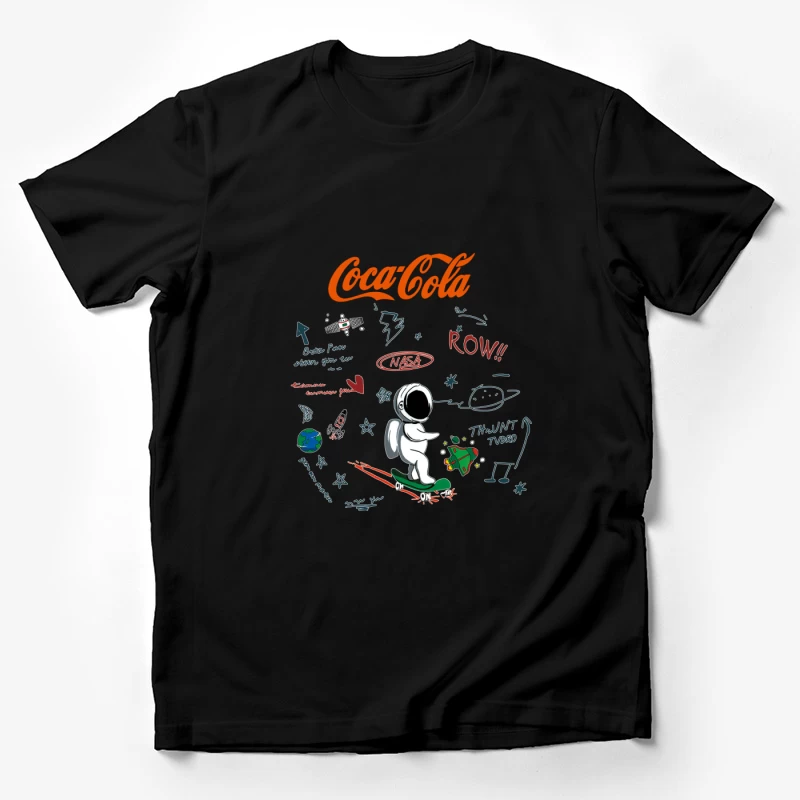 Astro-Skateboarding mit Coca-Cola und NASA Herren T-Shirt