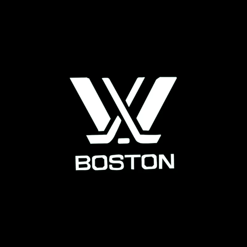 Boston Hockey Team Logo Line Drawing Travel Mug