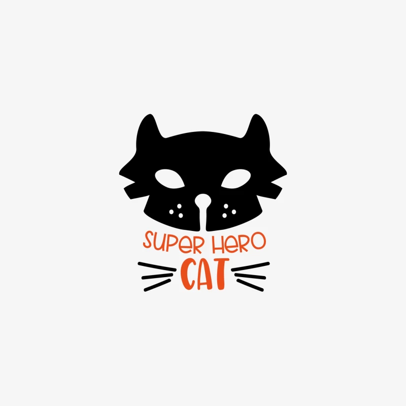 Chat super-héros stylisé Femme Manches Longues T-Shirt