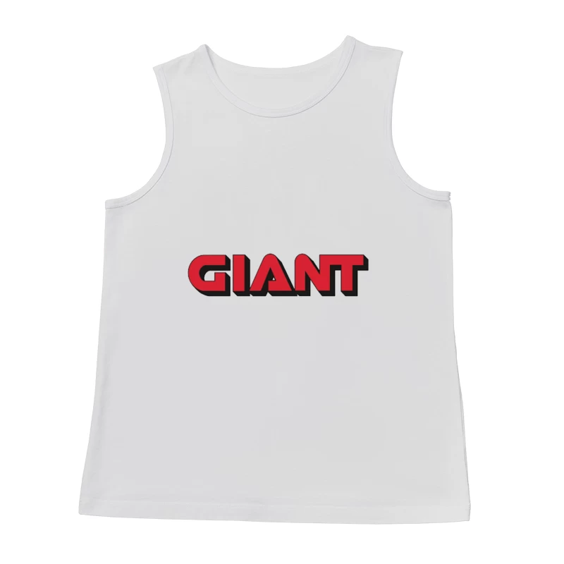 Giant Red and Black Brand Logo Typography Male Tank Top