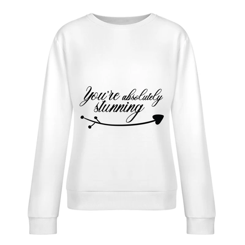 Texte inspirant avec flèche Femme Sweat-shirt à enfiler