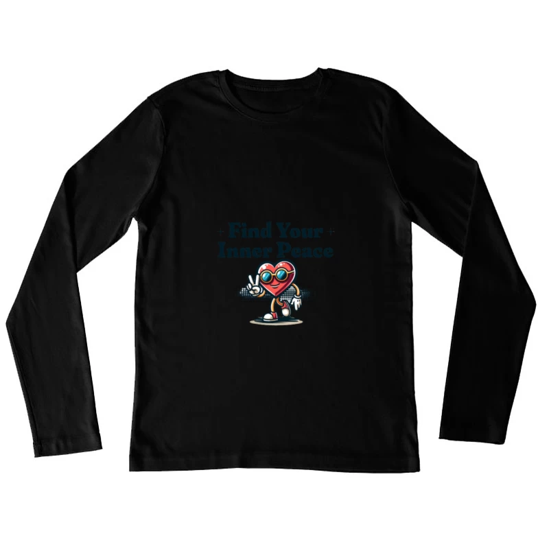Finde deinen inneren Frieden mit einem coolen Herz Damen Langarm T-Shirt