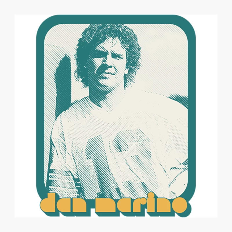 Dan Marino  Retro 80s Football Fan Design Pin