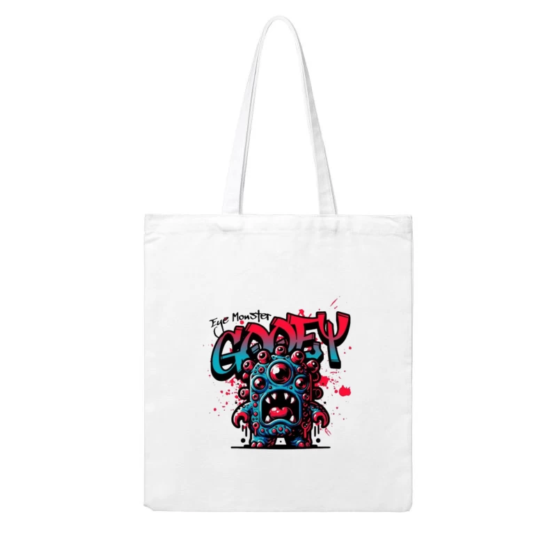 Eye Monster Graffiti Character in Urban Art Style Cotton Tote Bag