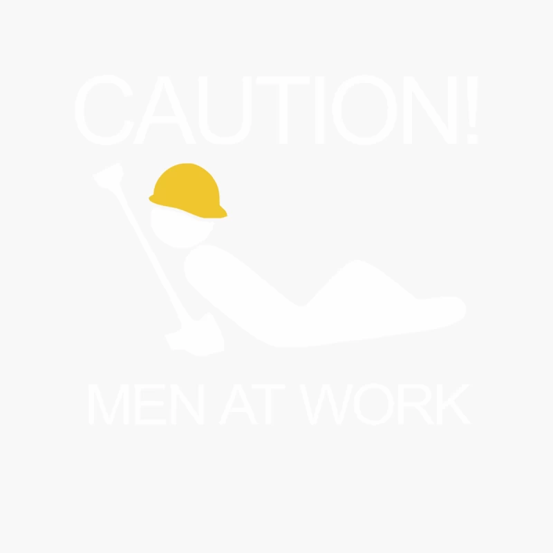 Caution Men At Work Cotton Tote Bag
