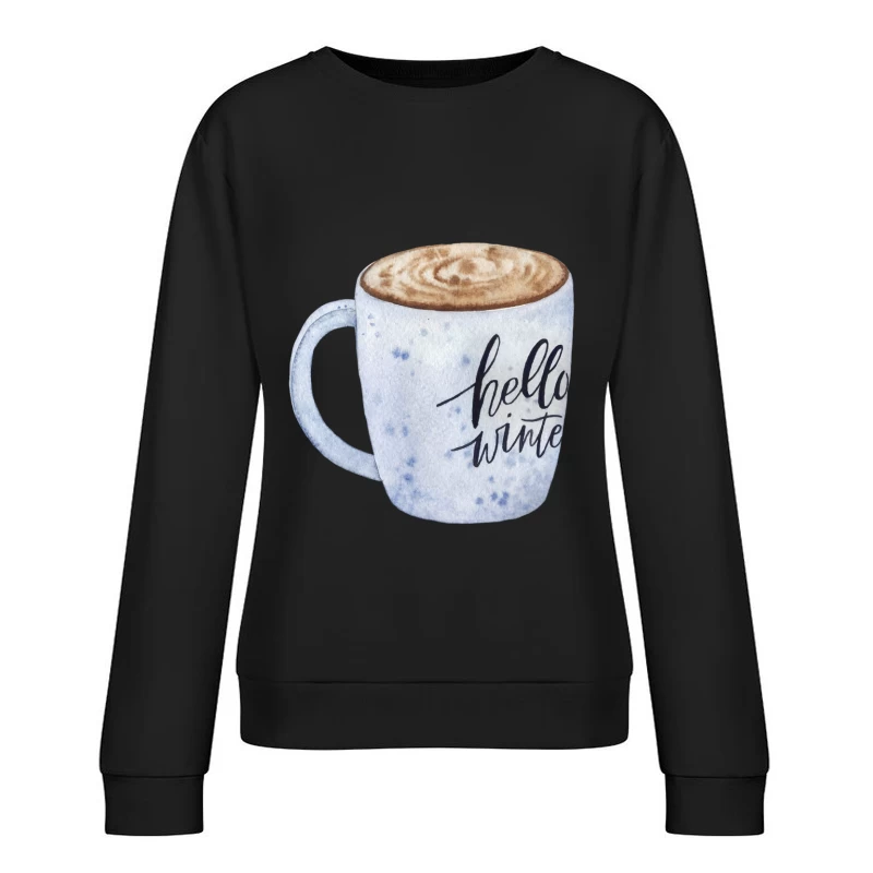 Tasse d'hiver avec cappuccino Femme Sweat-shirt à enfiler