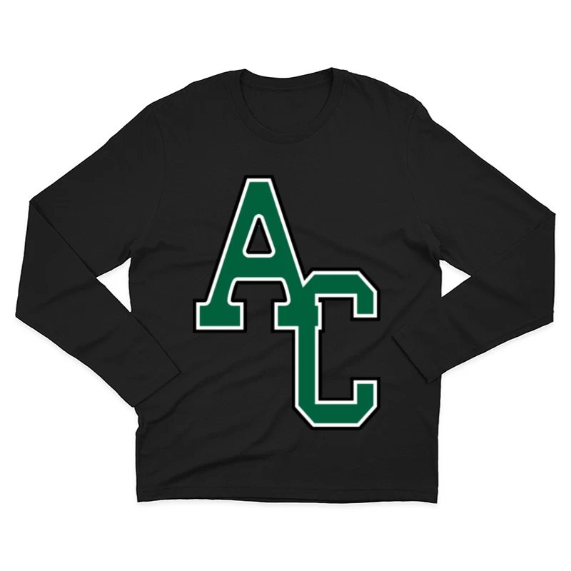 AC Sportlogo Design Herren Langarm T-Shirt