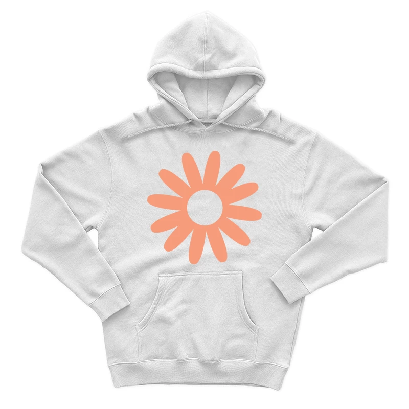 Designer graphique fleur orange Homme Sweat à capuche
