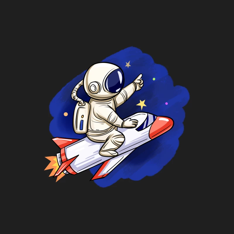 Astronaut auf Rakete im Weltraum Herren Tanktops