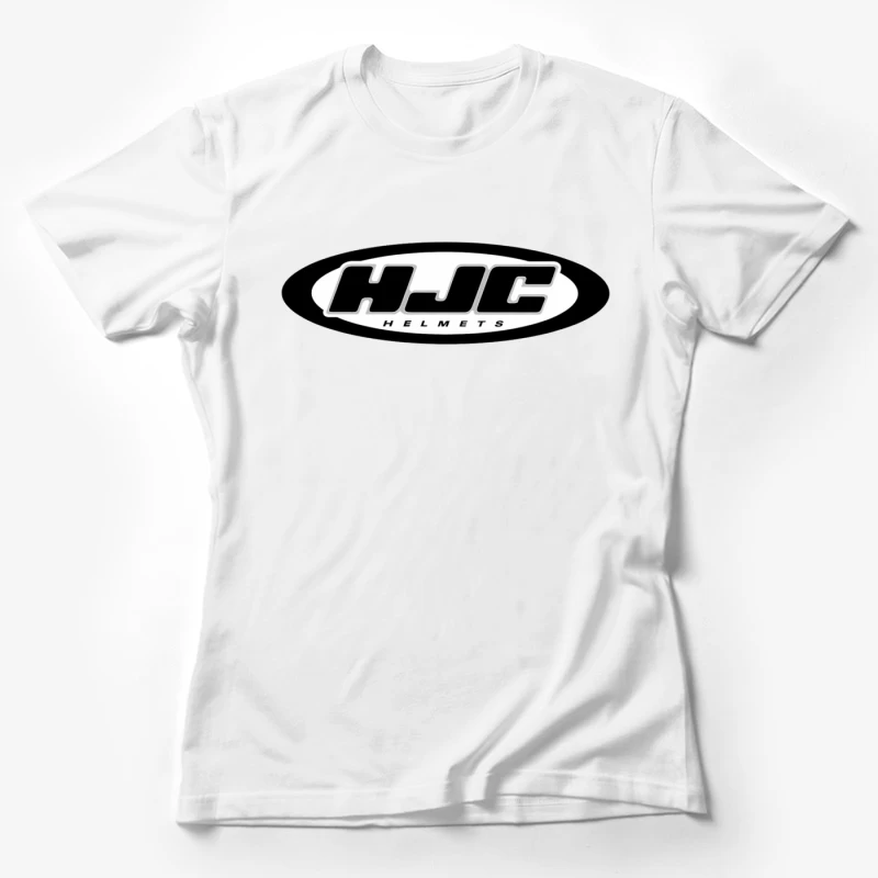 HJC Helmets Motorcycle Brand Logo in Black and White Female T-Shirt