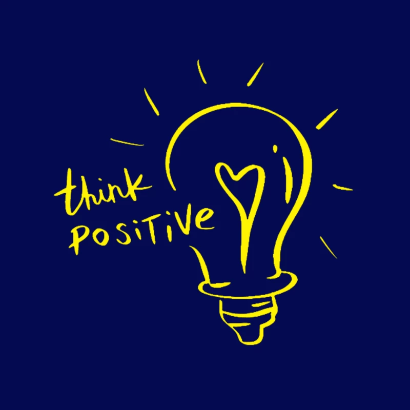 Positive Thinking Light Bulb Illustration Tapestry
