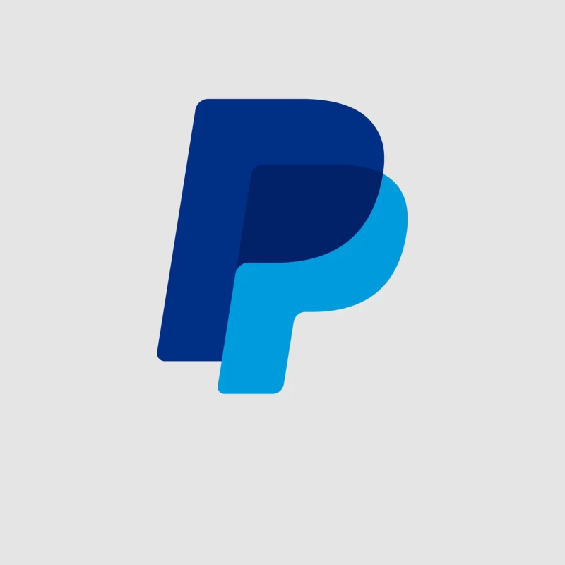 PayPal Double P Logo Design in Blue Shades Male Pullover Hoodie