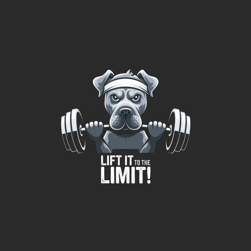 Cartoon Boxer Dog Weightlifting in Gym Baseball Cap