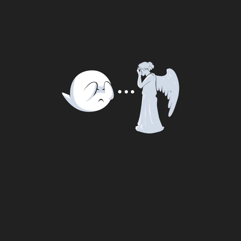 Celestial Silhouette: Angelic Figure and Crescent Moon Bucket Hat