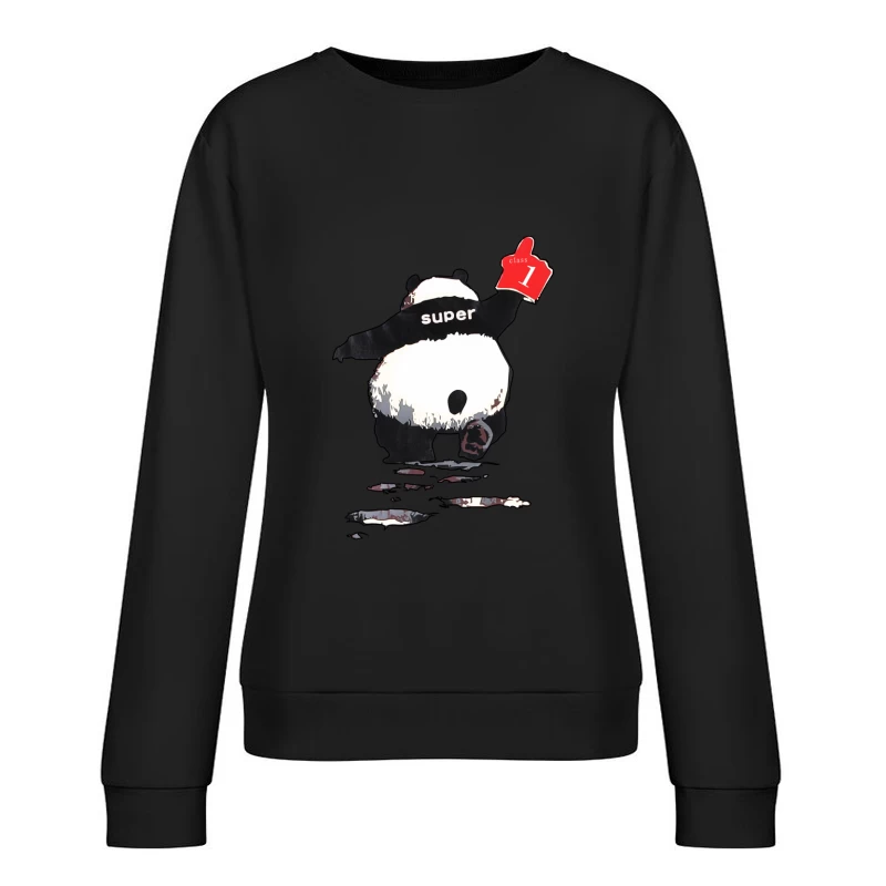 Tanzender Panda mit Daumen hoch Damen Pullover Sweatshirt