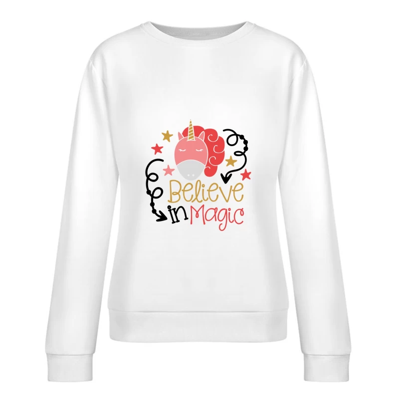 Crois en la magie de la licorne Femme Sweat-shirt à enfiler